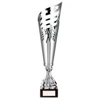 Monza Lazer Cut Metal Presentation Cup Silver and Black 460mm : New 2020