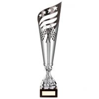 Monza Lazer Cut Metal Presentation Cup Silver 350mm : New 2020