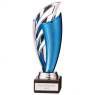 Spartan Plastic Trophy Silver - Blue 195mm : New 2022