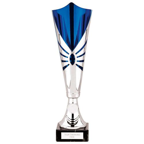 Trident Laser Cup Silver & Blue 345mm : New 2023