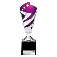 Hurricane Multisport Plastic Cup Silver and Purple 200mm - TR24528C