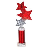 Trinity Star Multisport Tube Trophy Red and Silver 290mm - NE - TR25600D