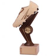 Spirit Falcon Football Trophy Award Boot Cream and Bronze 180mm